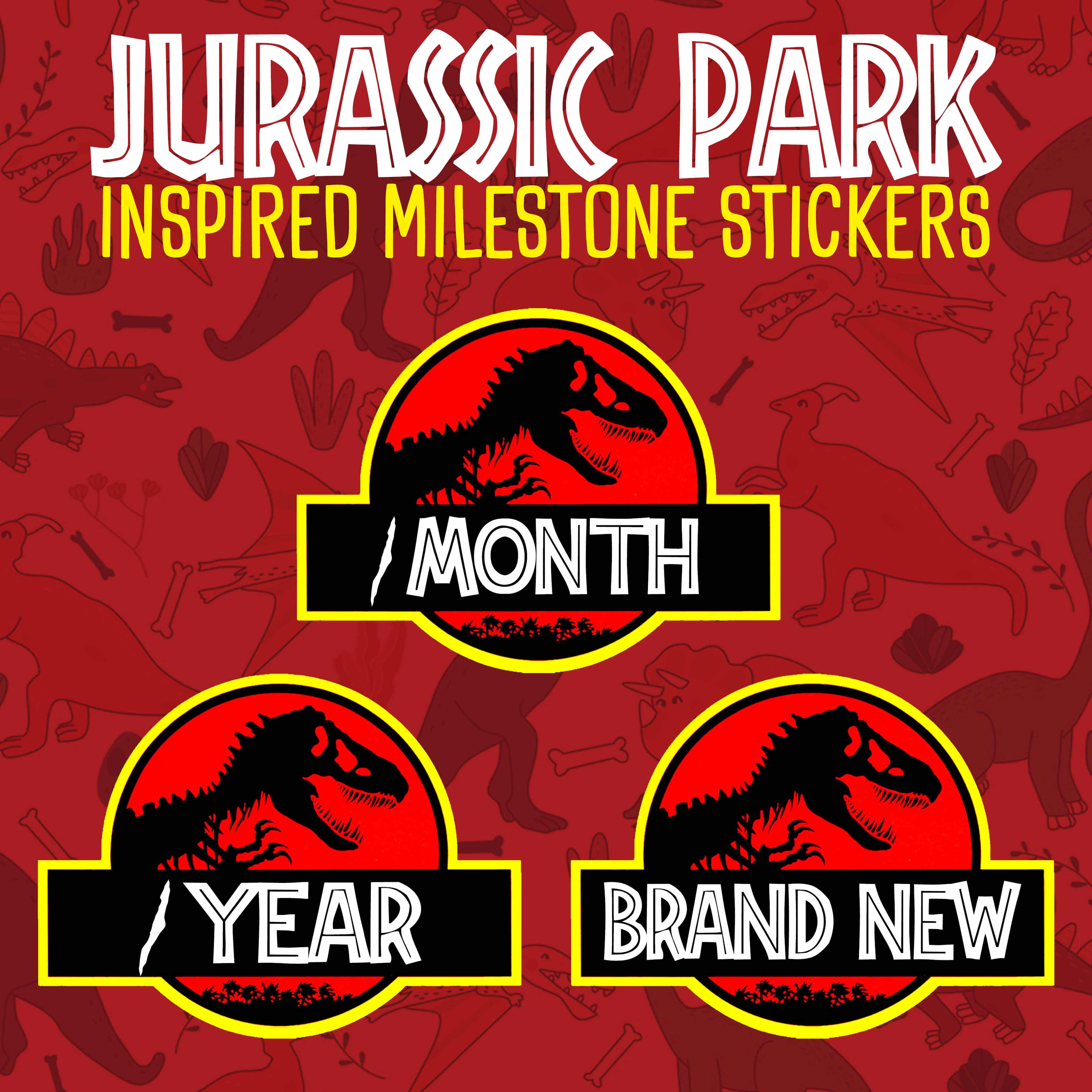 Jurassic World Logo Sticker