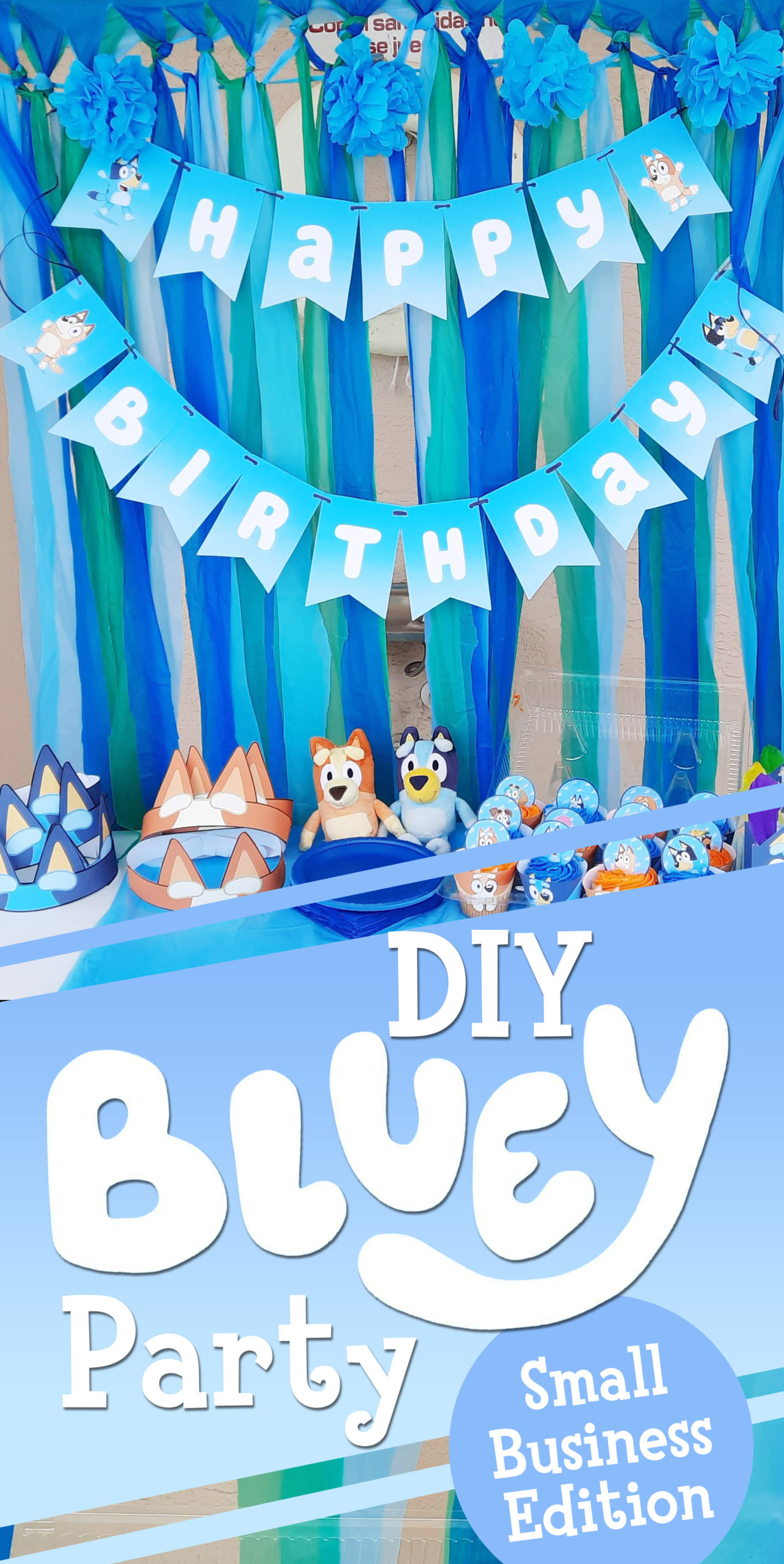 Party decorations for my 1 year old. We like Bluey even more than he does!  : r/bluey